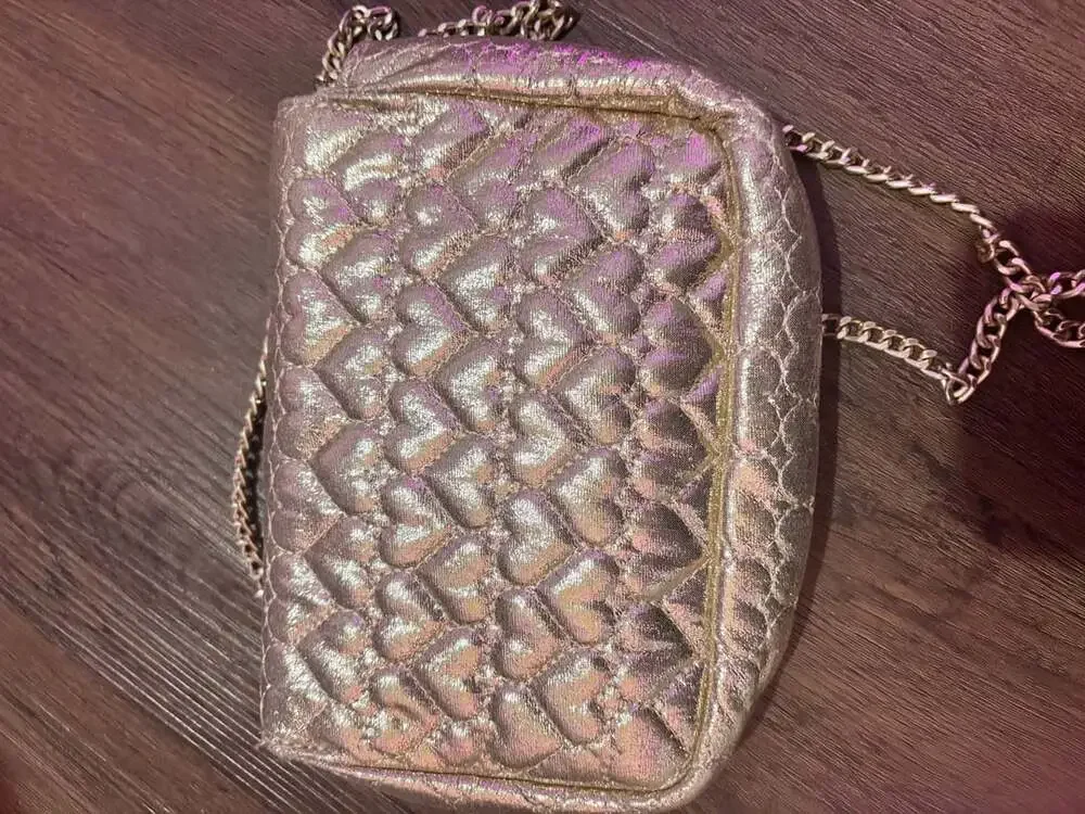 The Children's Place Quilted Heart Crossbody Bag Size One Size Gold Metallic